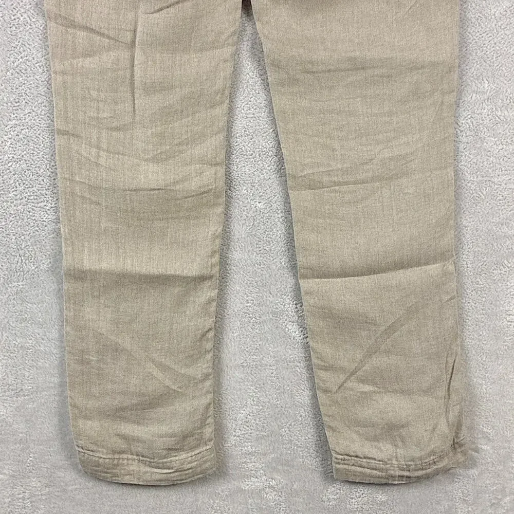 Abercrombie & Fitch Pants Men Size 29x32 (30x32) Beige Langdon Skinny 100% Linen